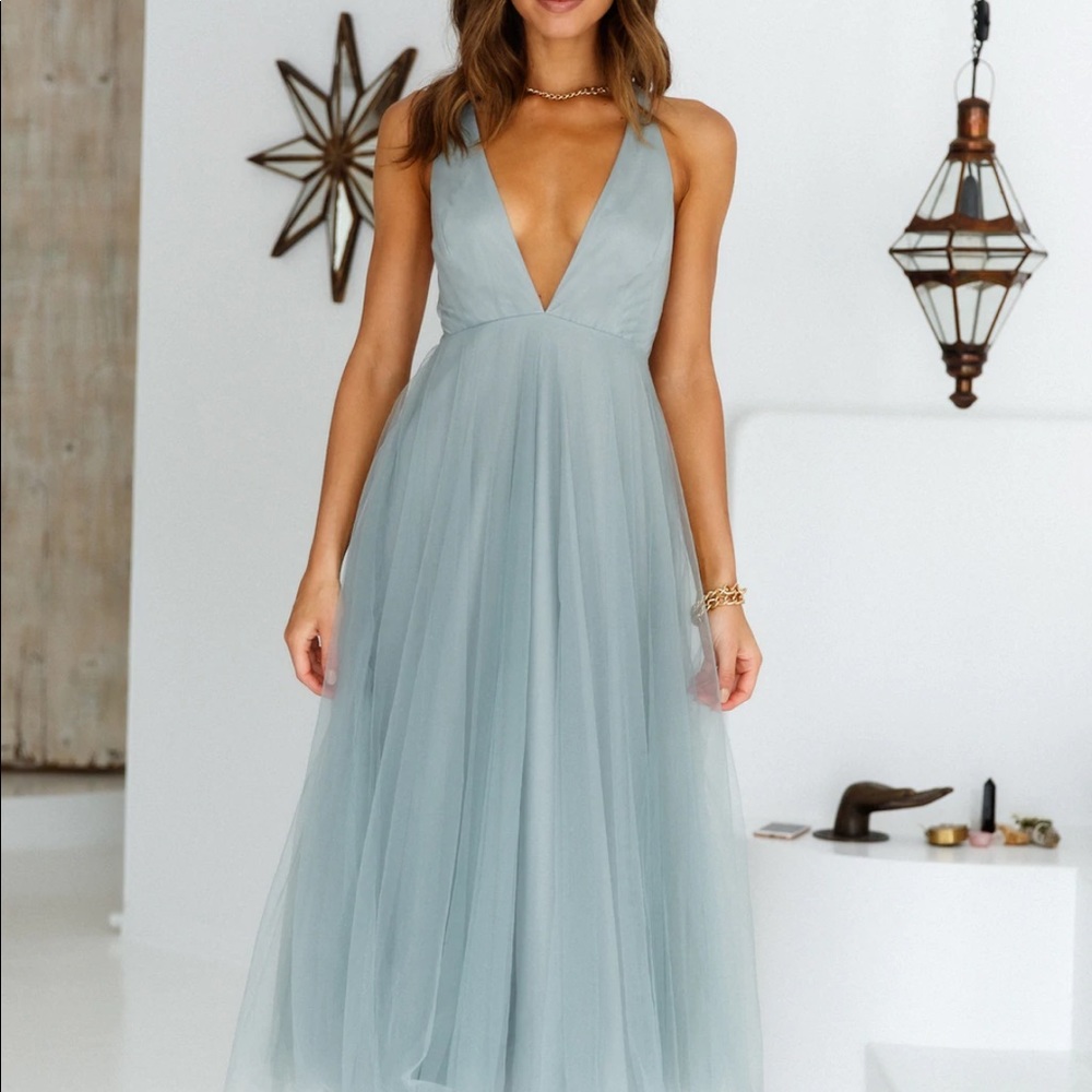 Hello Molly kiss the girl midi dress sage